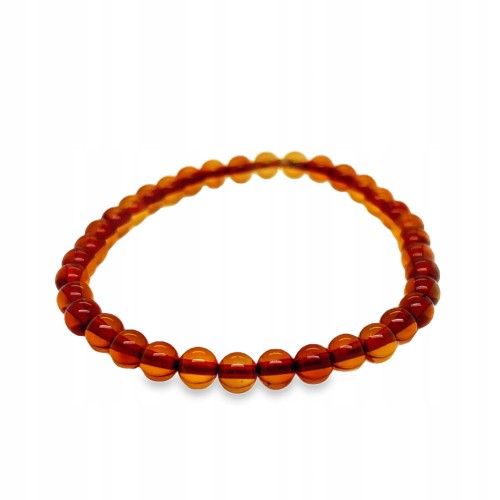 Bernsteinarmband mit cognacfarbenen Kugeln