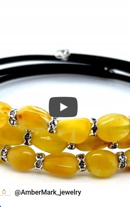 Flexibles Bernstein Armband für Damen
