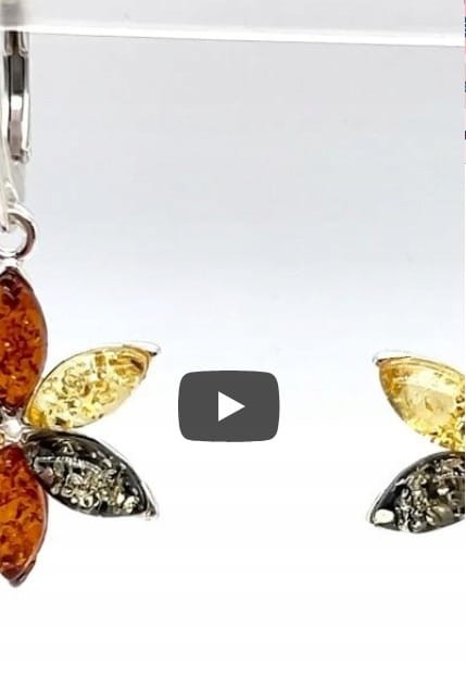 Elegante Ohrringe mit Naturbernstein
