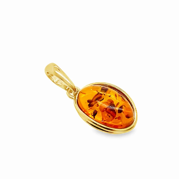 eleganter ostsee bernsteinschmuck vergoldet