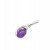 Detailaufnahme natürlicher Amethyst in Silber