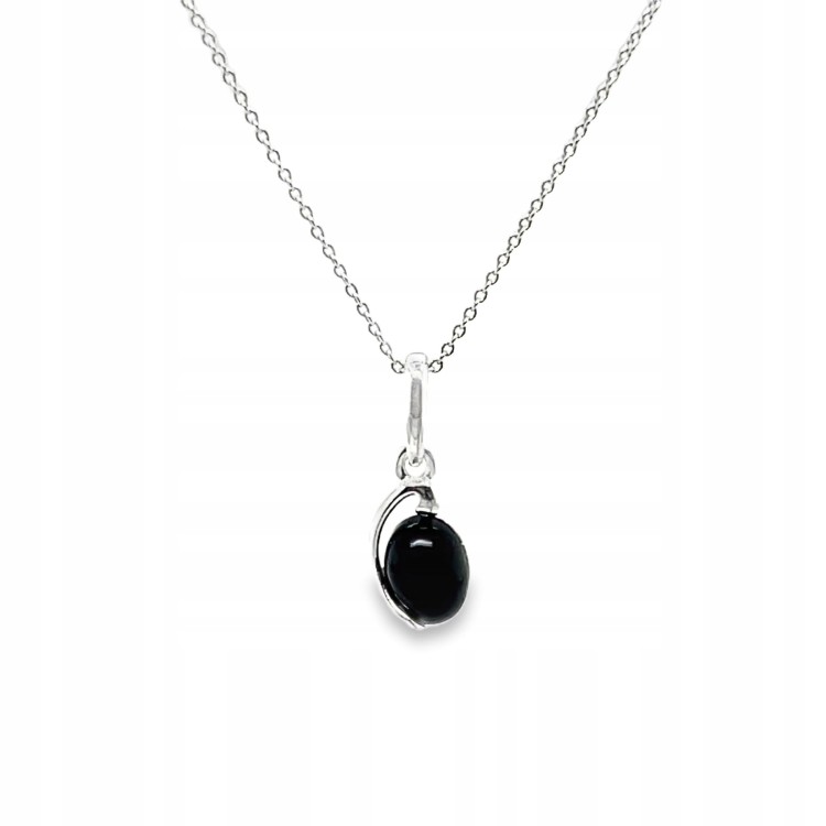 Silberanhänger mit schwarzem Onyx