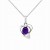 Silberanhänger mit natürlichem Amethyst Vorderansicht