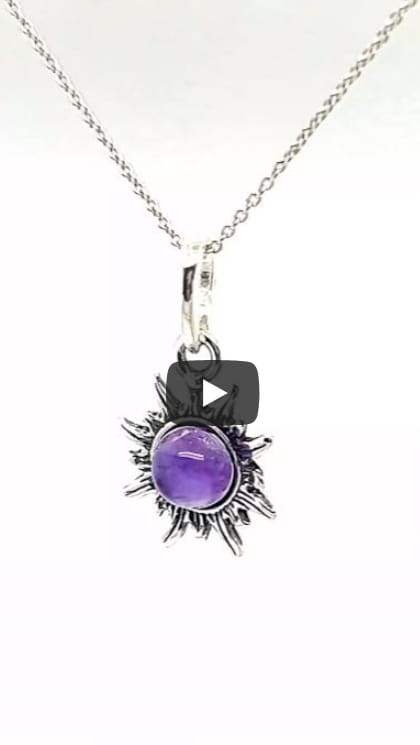 Silberanhänger mit natürlichem Amethyst
