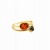 eleganter silberring mit bernstein