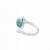 Silberring mit Larimar verstellbar Draufsicht