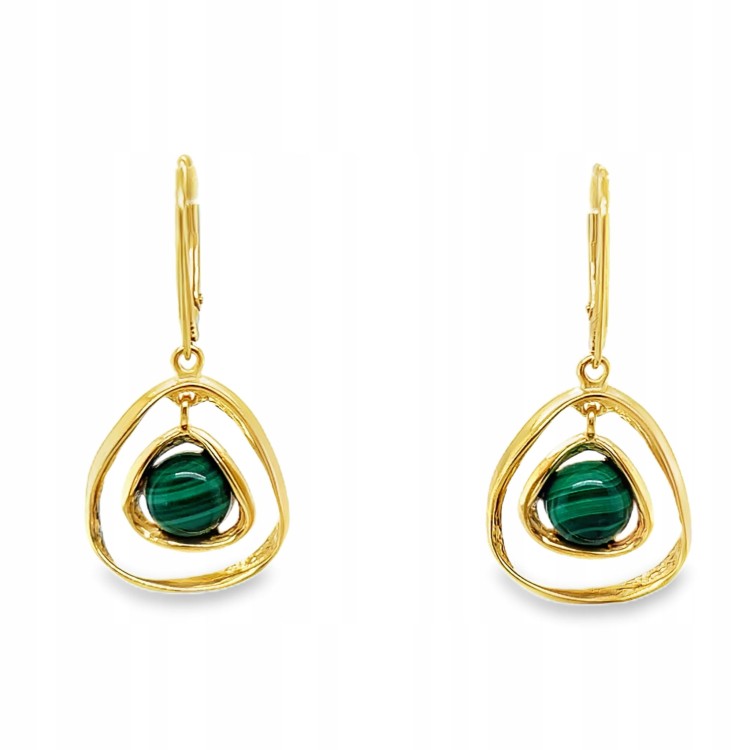 ohrringe mit gruenem malachit schmuck