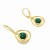 malachit schmuck vergoldetes silber
