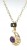Vergoldeter Anhänger mit natürlichem Amethyst