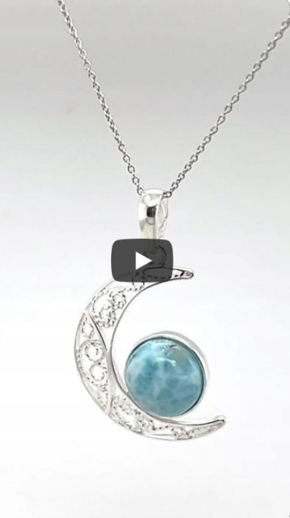 Larimar Schmuck Anhänger aus Silber